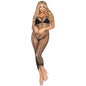 LEG AVENUE - HORIZONTAL NET MAXI DRESS ONE SIZE