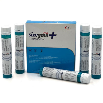 500 COSMETICS -SIZEGAIN PLUS INSTANT SHOT MALE ENERGIZER 5 UNITS (EXPIRATION DATE SOON)