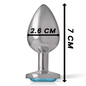 INTENSE - ALUMINUM METAL ANAL PLUG BLUE HEART SIZE S