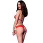 CHILIROSE - CR 4410 BODYSUIT CROTCHLESS RED S/M
