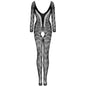 LIVCO CORSETTI FASHION - CORDILL LC 17358 BODYSTOCKING CROTCHLESS BLACK ONE SIZE