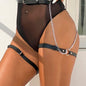 SUBBLIME - LEATHER BELT HARNESS BLACK ONE SIZE
