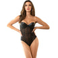 SUBBLIME - BLACK CHAIN SUSPENDERS BODYSUIT S/M