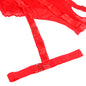 SUBBLIME - TEDDY WITH GARTER STRAP DETAIL CHEST RED S/M
