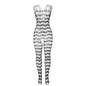 SUBBLIME - 951696 FISHNET CROTCHLESS BODYSTOCKING WITH STRAPS ON THE SHOULDERS BLACK ONE SIZE