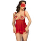 CHILIROSE - CR 4715 BABYDOLL SET FOUR PIECES BLACK M