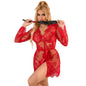 SUBBLIME - 953775 LACE NIGHTGOWN + THONG RED S/M