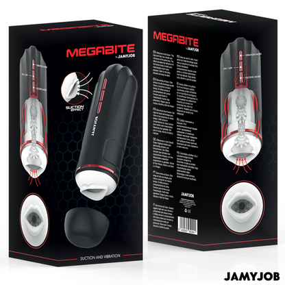 JAMYJOB - MEGABITE AUTOMATIC MOUTH MASTURBATOR 5 MODES STIMULATING WAVES AND VIBRATION