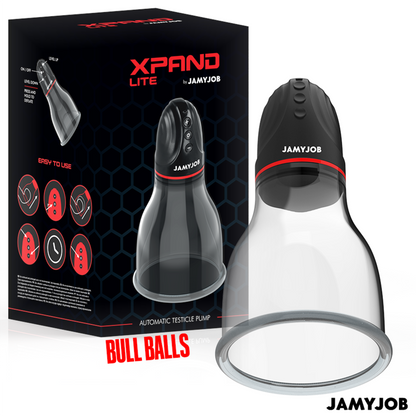 JAMYJOB - XPAND LITE AUTOMATIC TESTICLE PUMP 3 LEVELS OF STIMULATING WAVES GREY