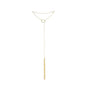 BIJOUX - MAGNIFIQUE METAL NECKLACE WITH GOLDEN FRINGES