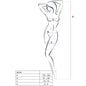 PASSION - WOMAN BS024 WHITE BODYSTOCKING ONE SIZE