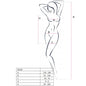 PASSION - WOMAN BS026 BLACK DRESS STYLE BODYSTOCKING ONE SIZE