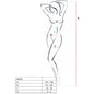PASSION - WOMAN BS034 WHITE BODYSTOCKING ONE SIZE