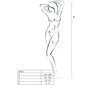 PASSION - WOMAN BS045 WHITE BODYSTOCKING ONE SIZE